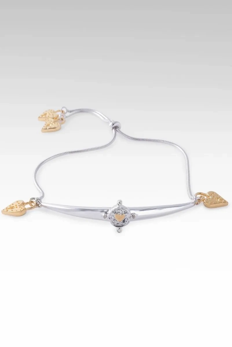 Rhodium Love So Sweet Bracelet? in White Zircon