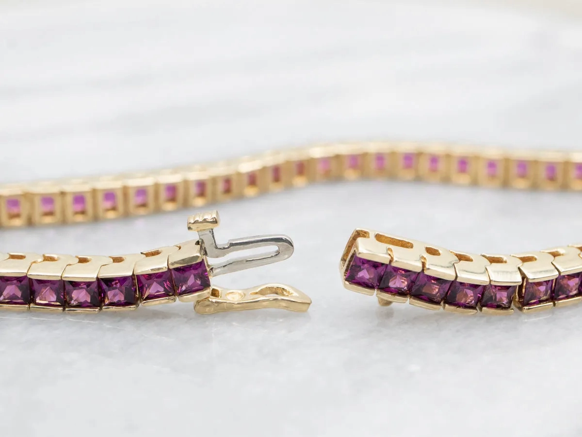 Rhodolite Garnet Tennis Bracelet