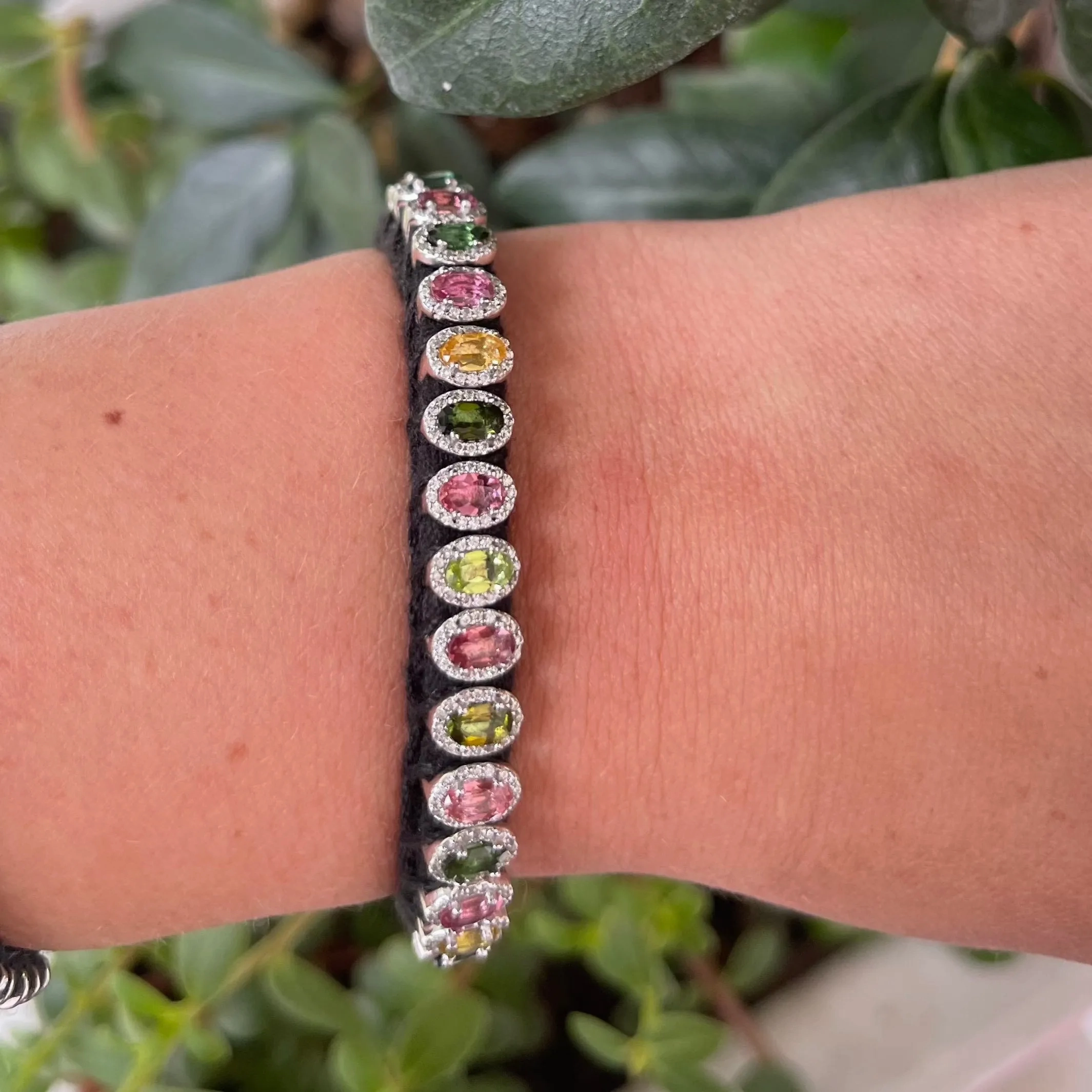 Rio Diamond &amp; Tourmaline Black Bracelet