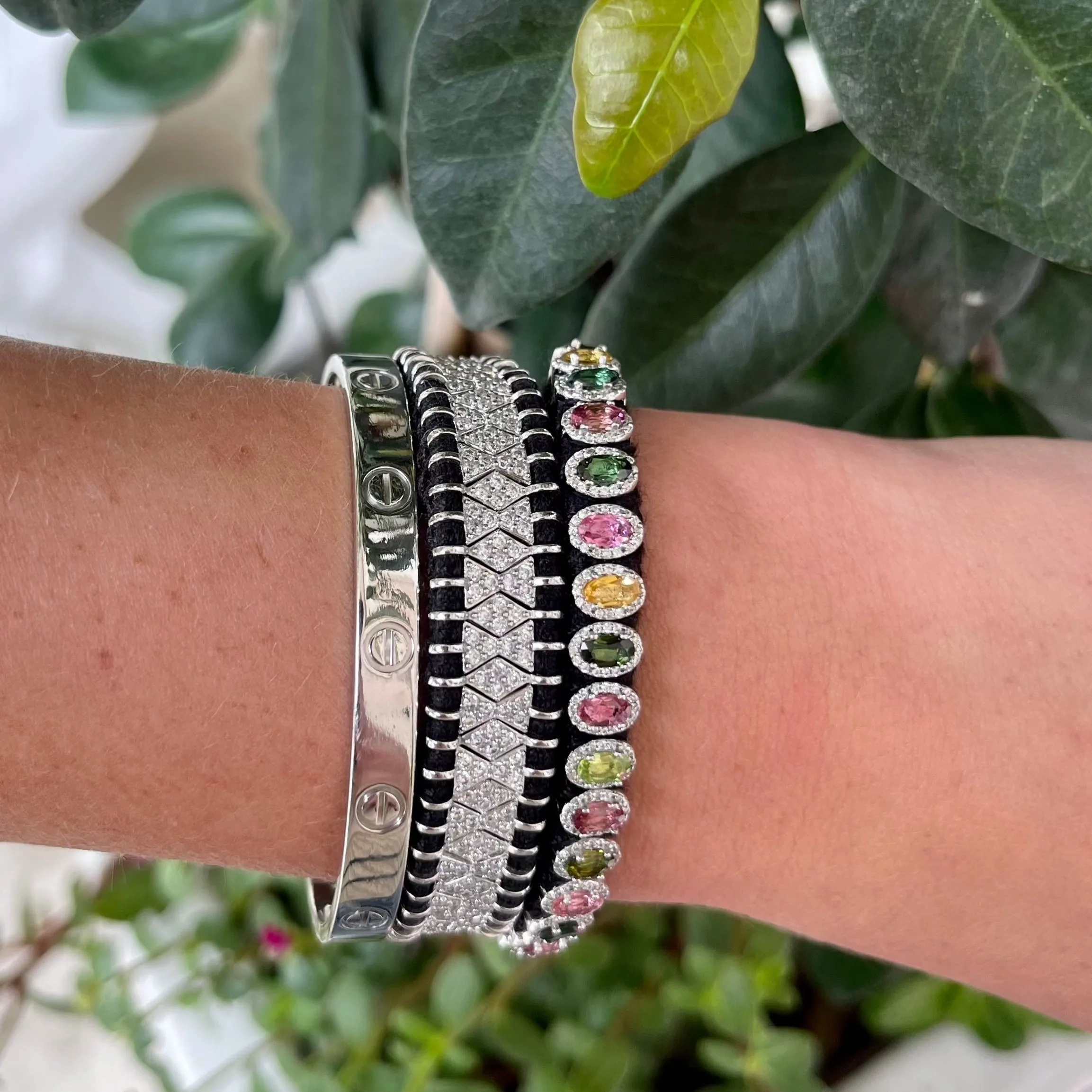 Rio Diamond &amp; Tourmaline Black Bracelet