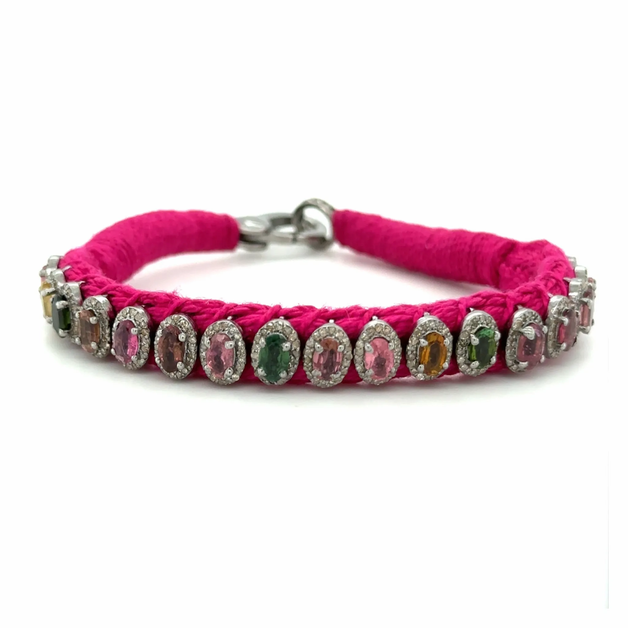 Rio Diamond &amp; Tourmaline Fuchsia Bracelet
