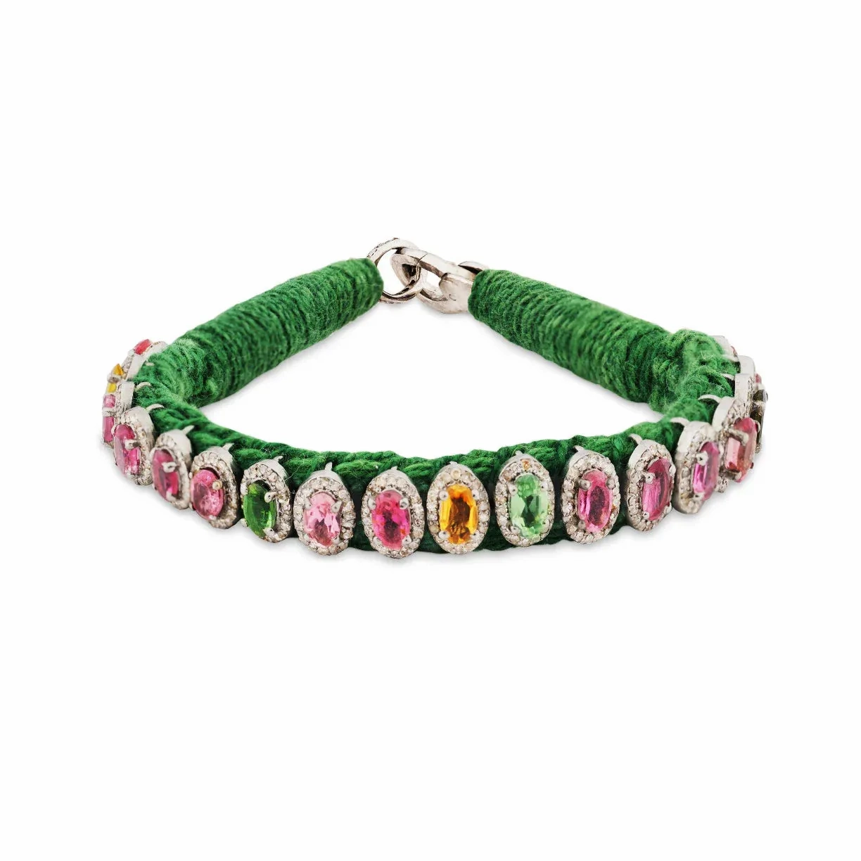 Rio Diamond &amp; Tourmaline Green Bracelet