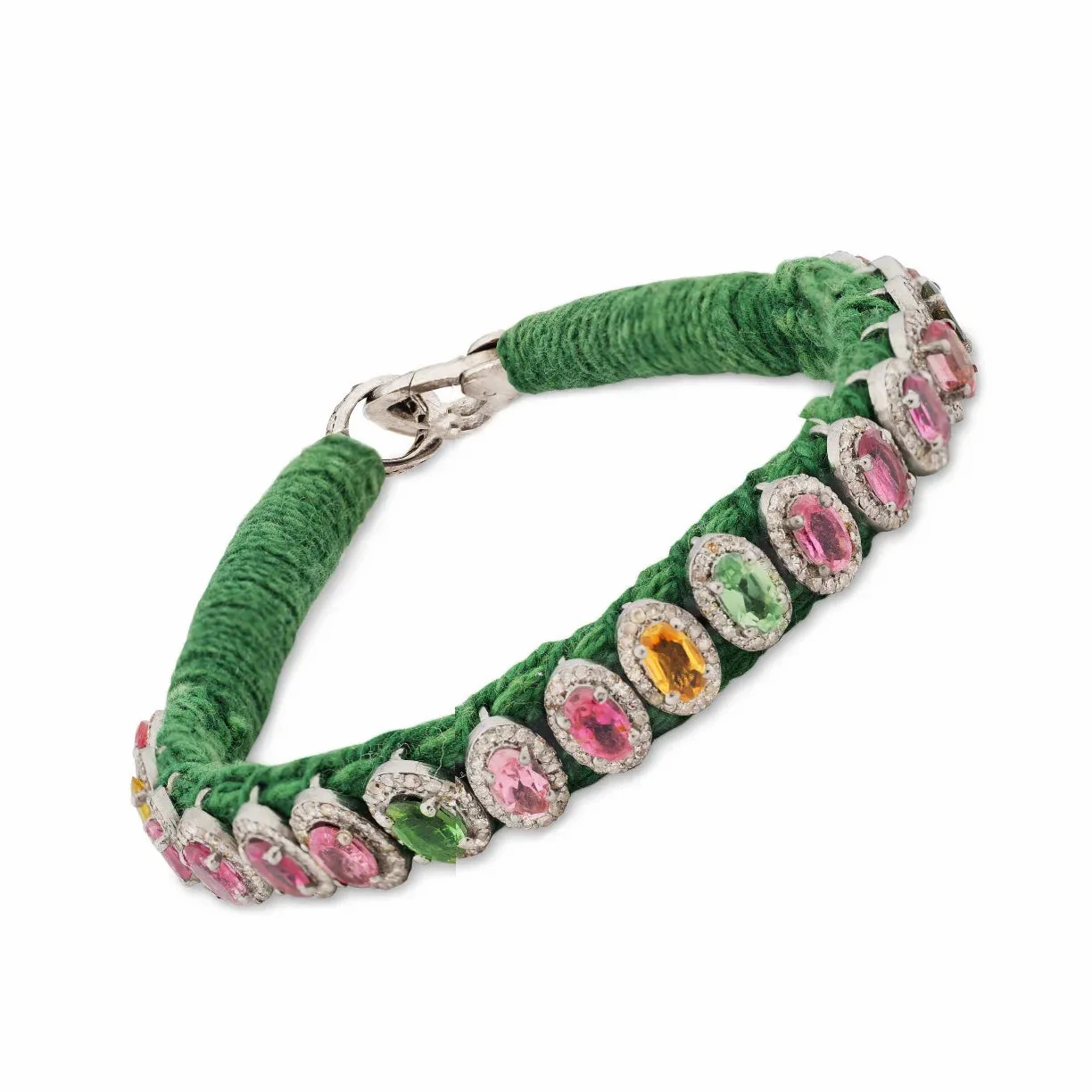 Rio Diamond &amp; Tourmaline Green Bracelet
