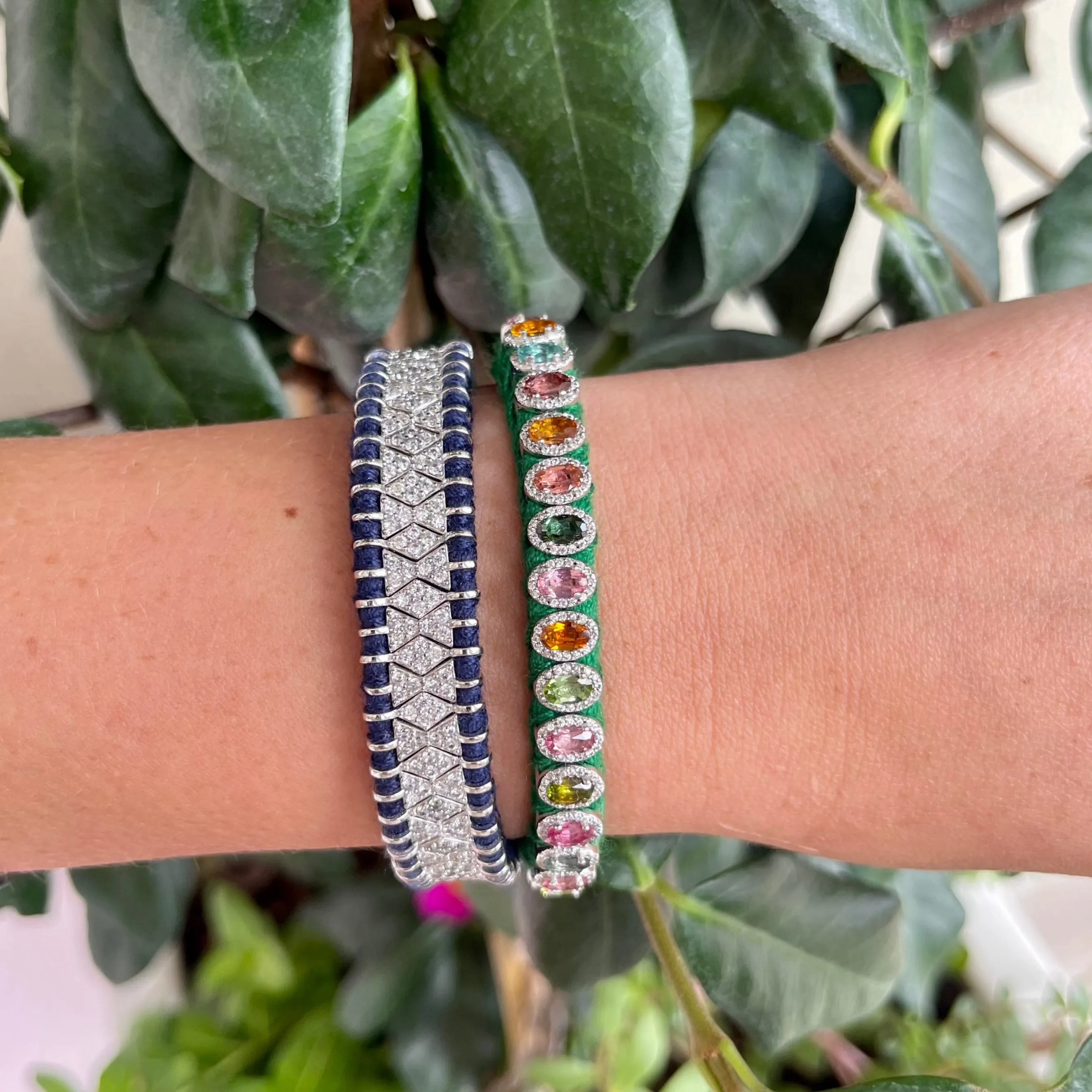 Rio Diamond &amp; Tourmaline Green Bracelet