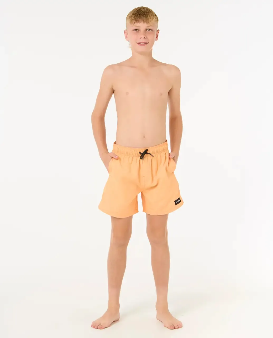 Rip Curl Clothing Jungen Offset Volley Shorts in Mandarin Zest