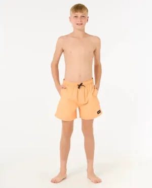 Rip Curl Clothing Jungen Offset Volley Shorts in Mandarin Zest