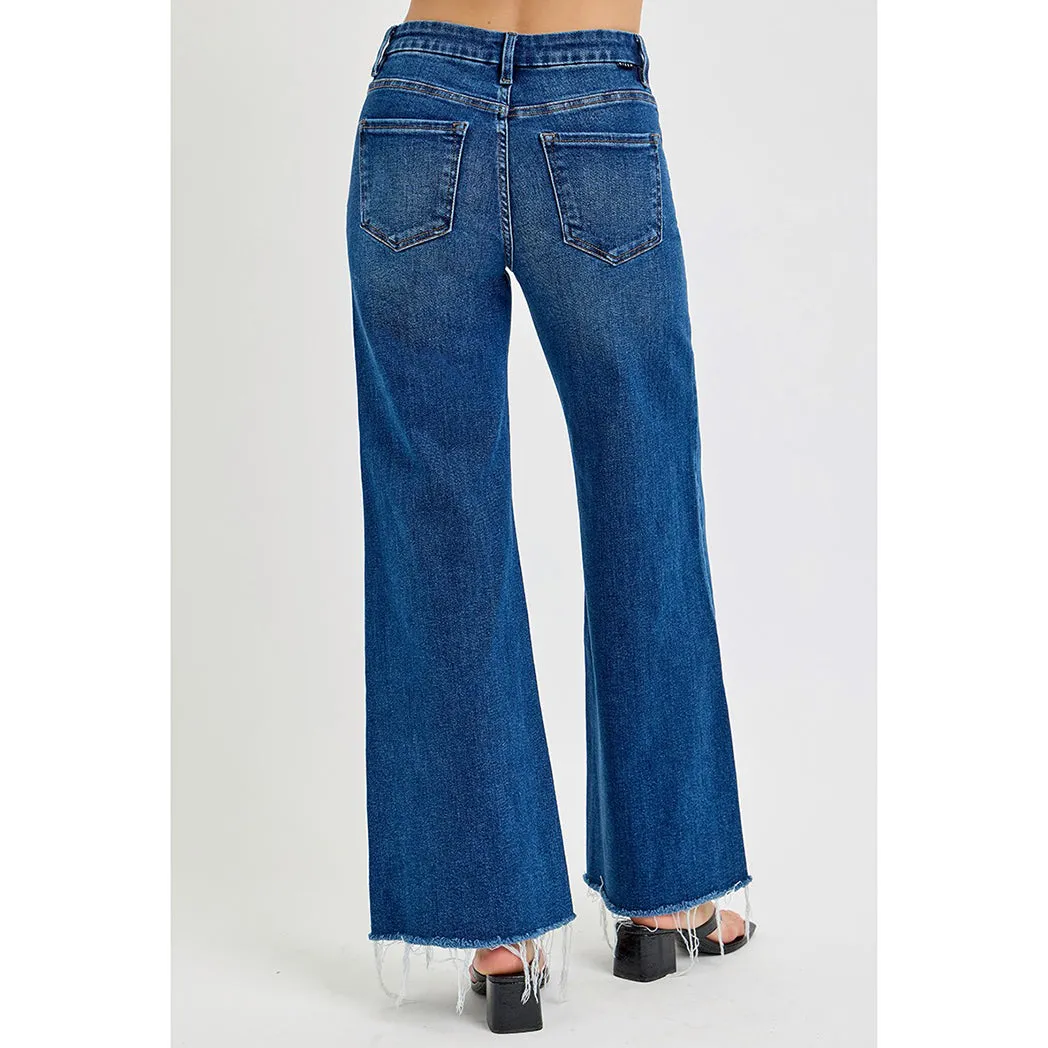Risen Tummy Control Mid Rise Weitbeinjeans
