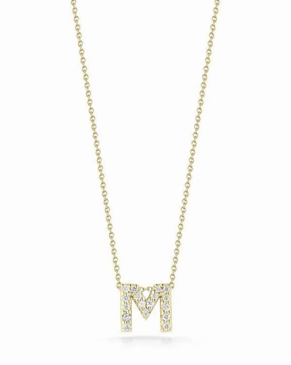 Roberto Coin 18k Love Letter 'M' necklace