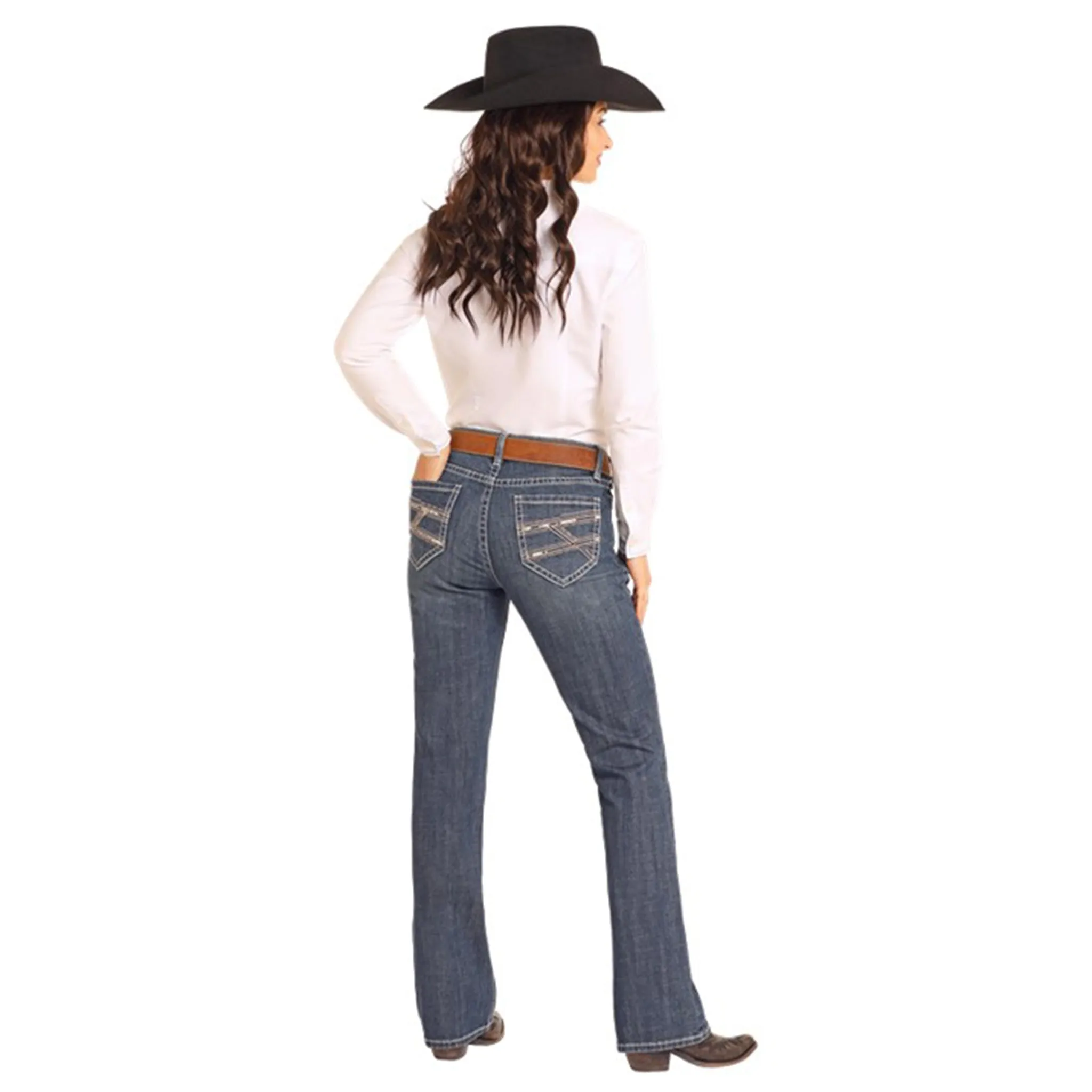 Rock & Roll Damen Vintage Reithose in Dunkel