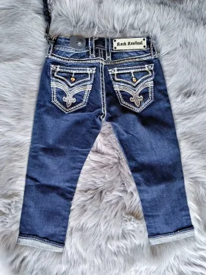 ROCK REVIVAL KLEEBLATT CAPRI JEANS