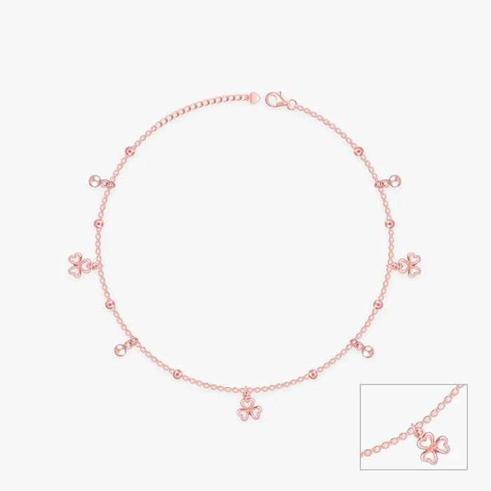 Rose Gold Chiming Clubs Anklet