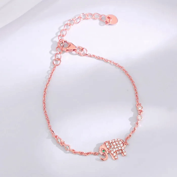 Rose Gold Elephant Kids Anklet (1-5 years)