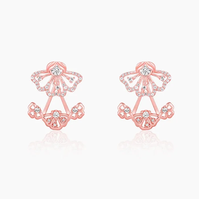 Rose Gold Eyebright Convertible Earrings