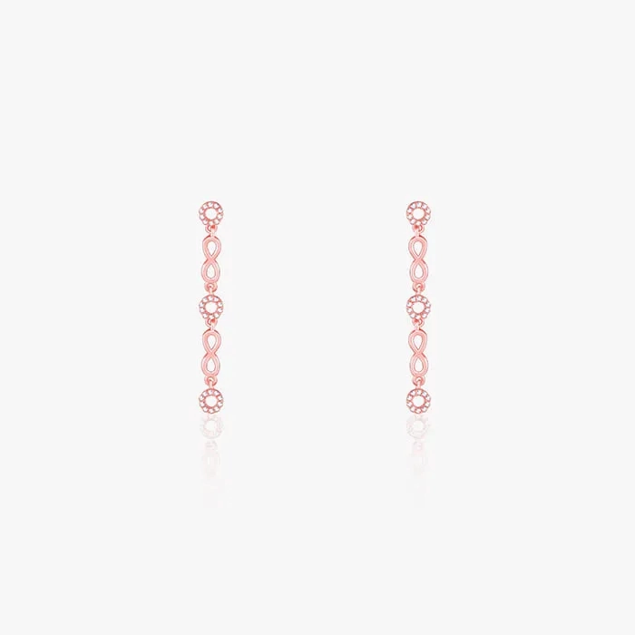 Rose Gold Infinite Connections Earrings