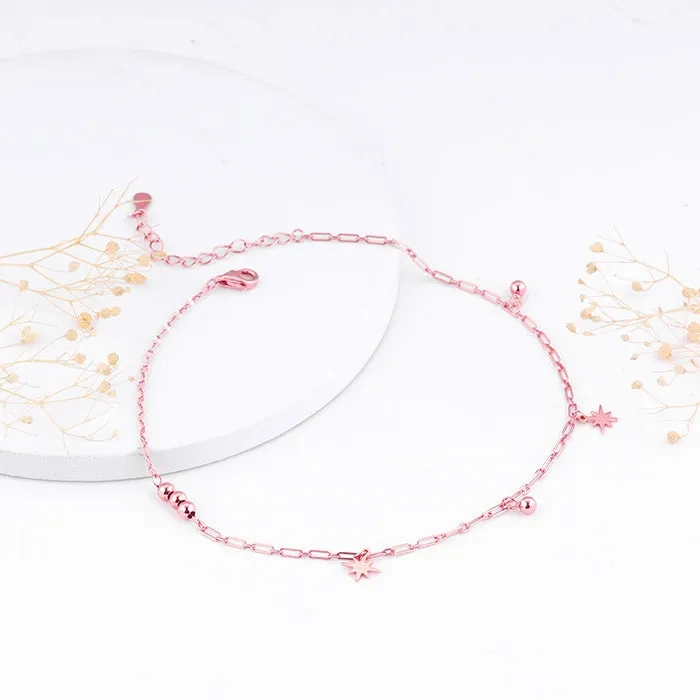 Rose Gold Pole Star Anklet