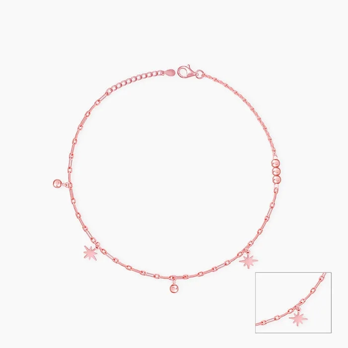 Rose Gold Pole Star Anklet