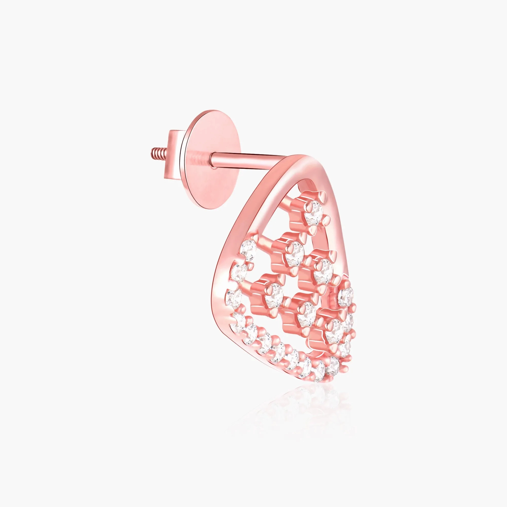 Rose Gold Set-Square Earrings