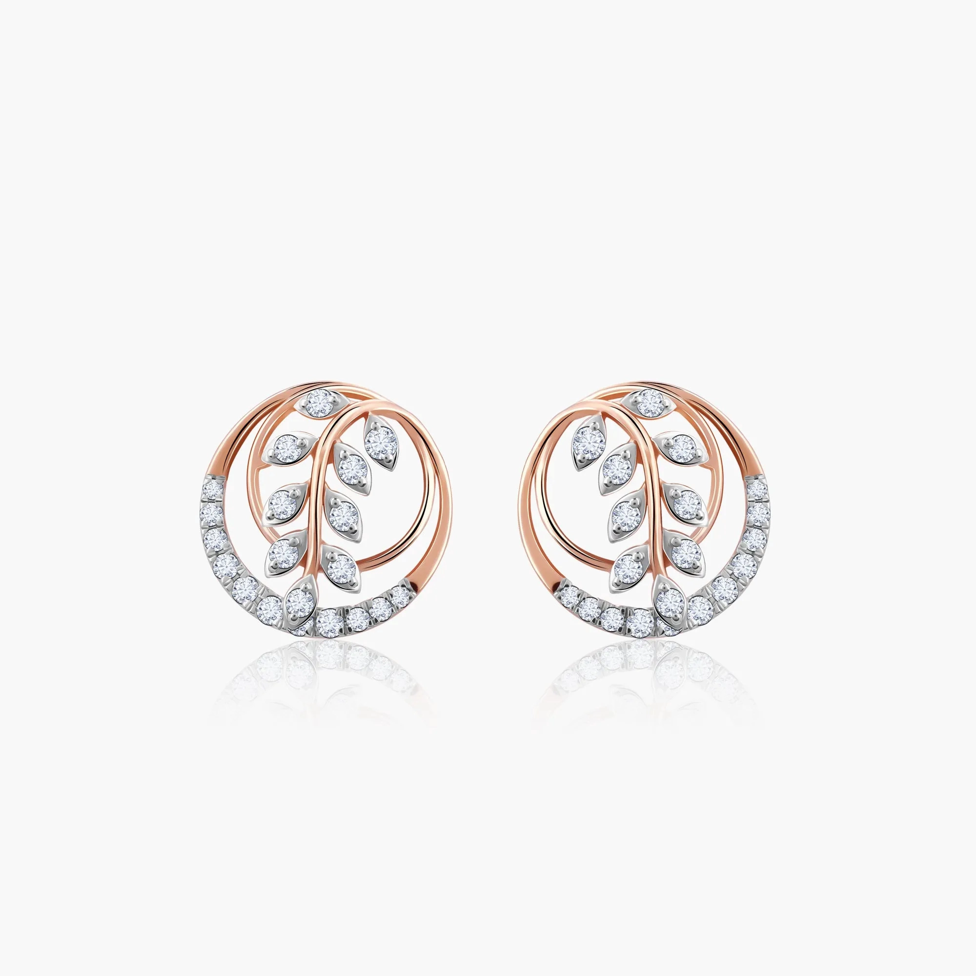 Rose Gold Sweet Alyssum Diamond Earrings