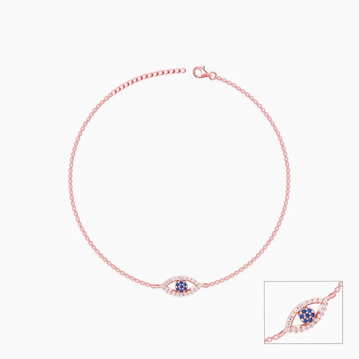 Rose Gold The Evil Eye Anklet