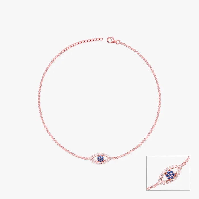 Rose Gold The Evil Eye Anklet