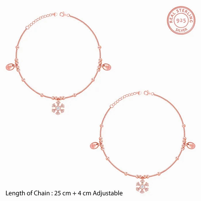Rose Gold Winter Wonderland Anklet