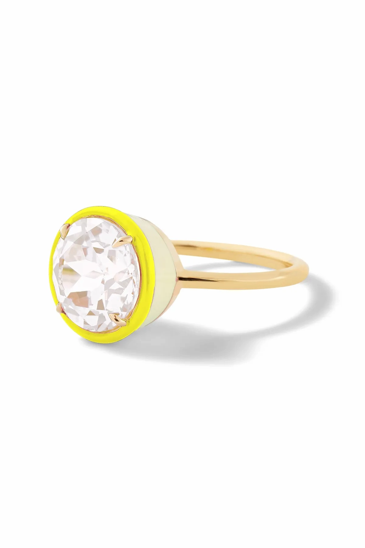 Round Cocktail Ring - White Topaz