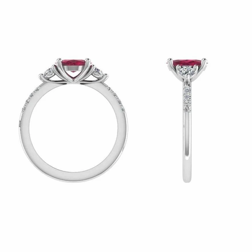 Ruby and Diamond Ring 18K Gold