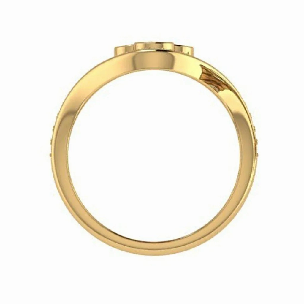 Ruby and Diamond  Ring 18K Yellow Gold