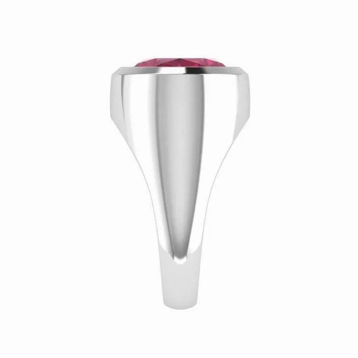 Ruby Gemstone Oval Ring 14K Gold