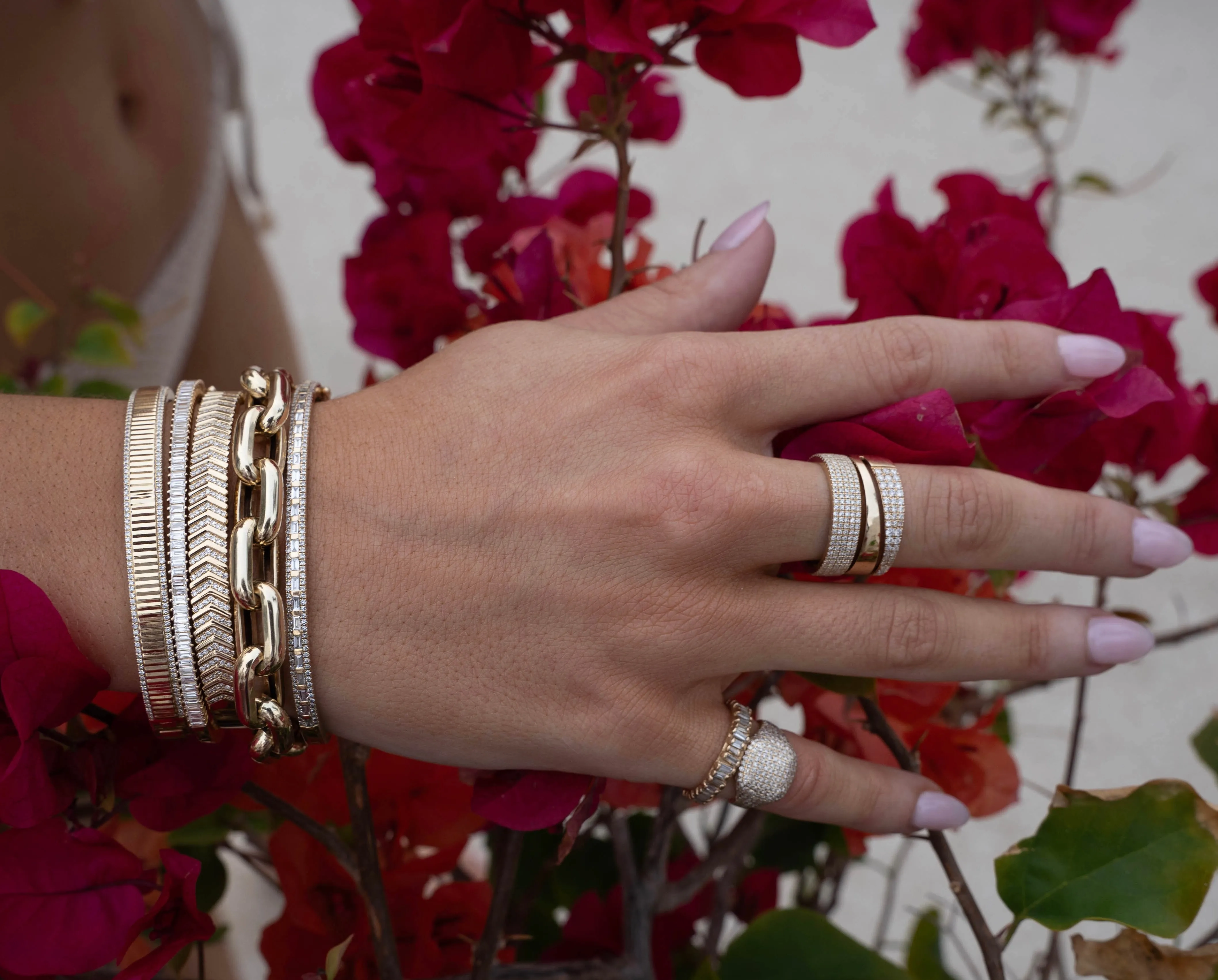 RYAN FLUTED DIAMOND BANGLE
