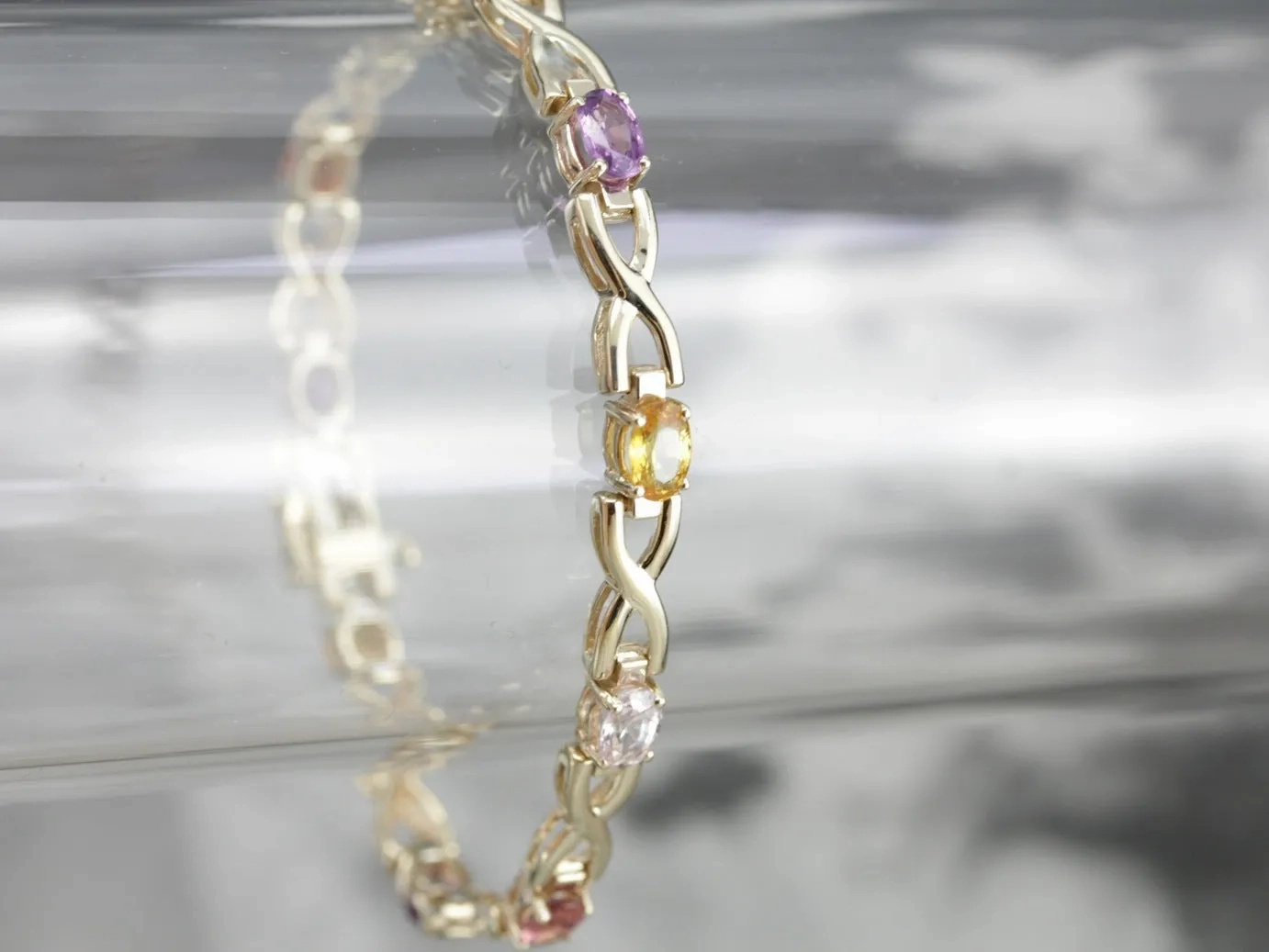 Sapphire Multi Color Gemstone Bracelet