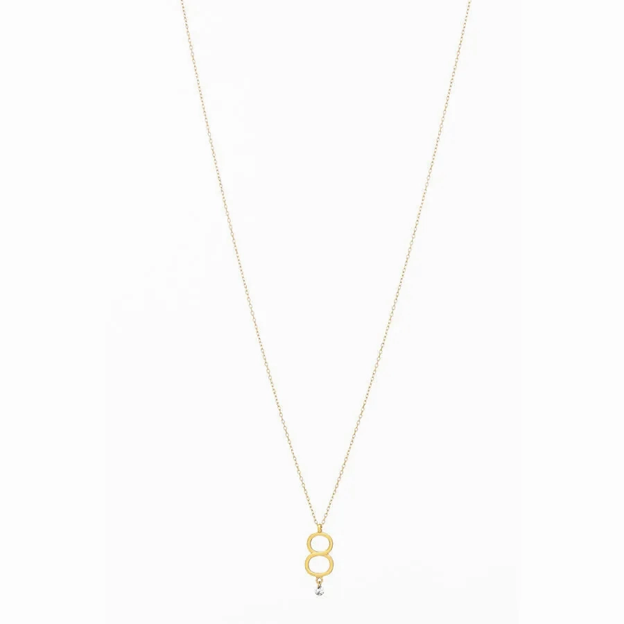 Sautoir 8 18K Gold Necklace w. Diamond
