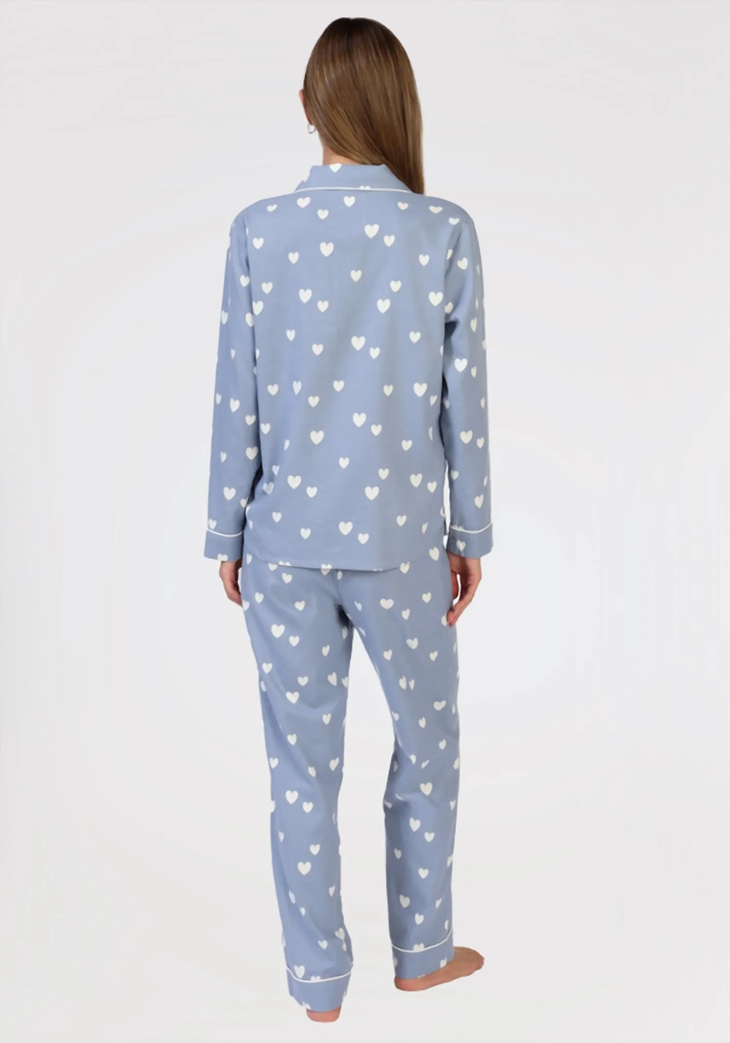Zerstreutes Herz Pyjama-Set in Denim