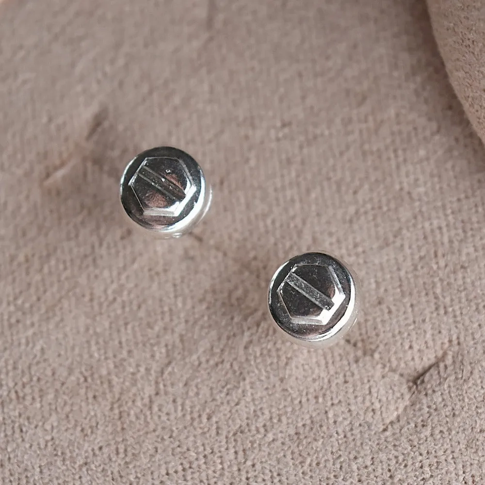 Screw &amp; Washer Stud Earrings
