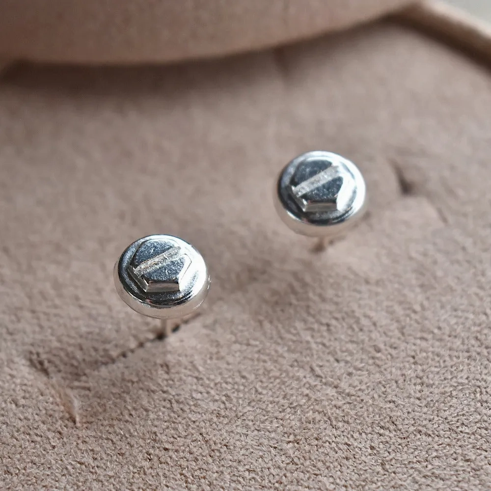 Screw &amp; Washer Stud Earrings