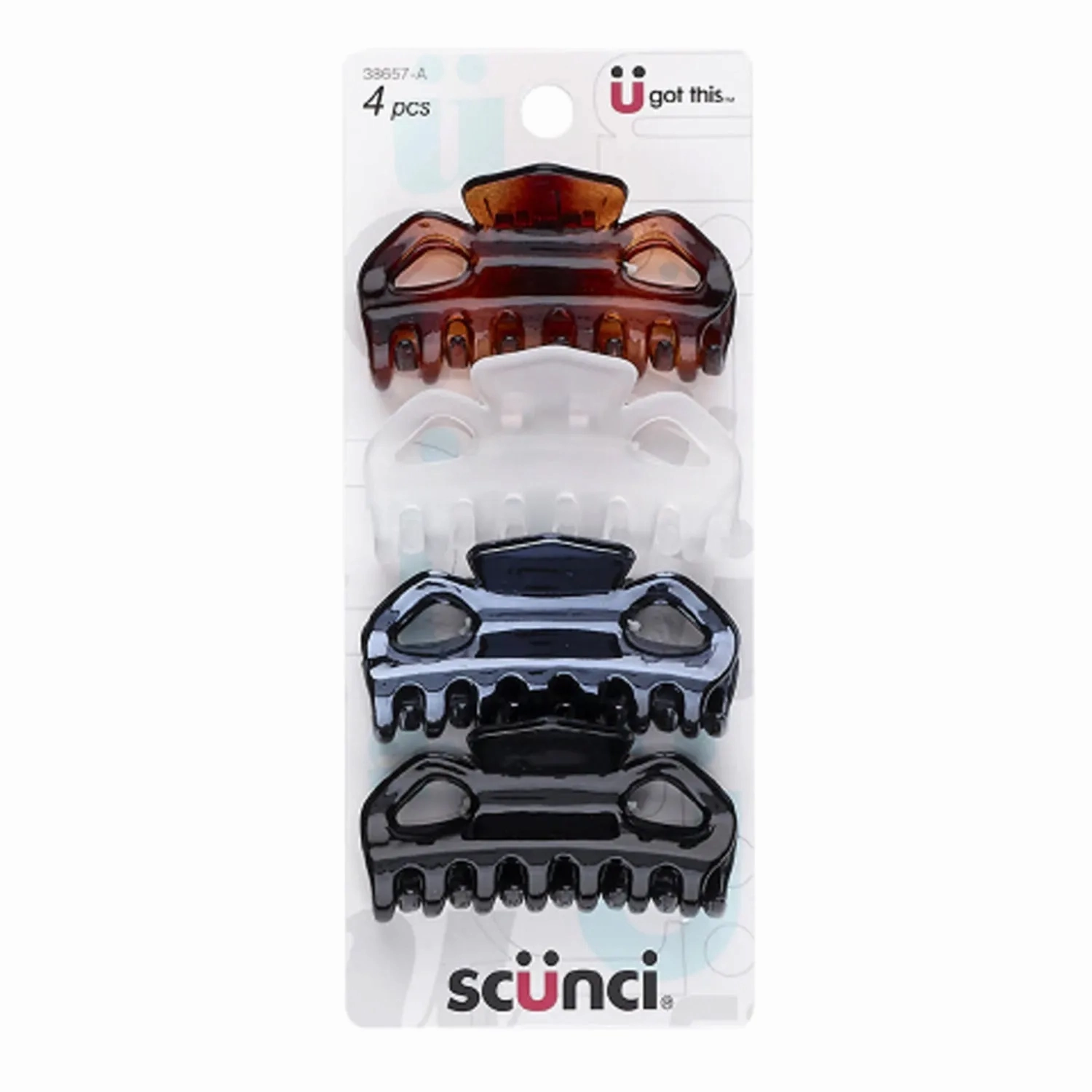 Scunci Jaw Clips 4pcs