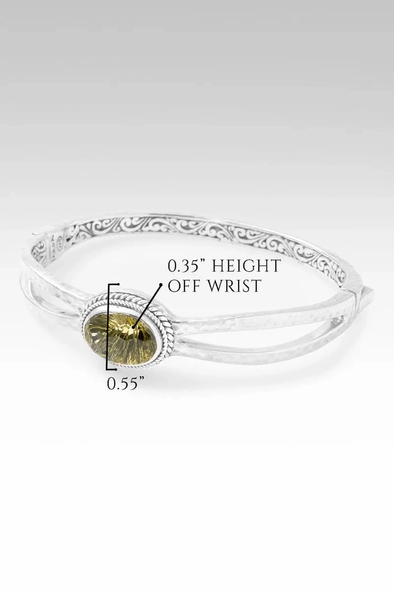 Seek Wisdom Bangle? in Olive Quartz