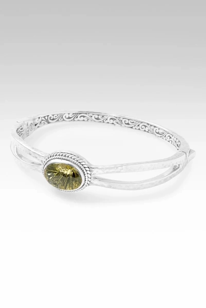 Seek Wisdom Bangle? in Olive Quartz