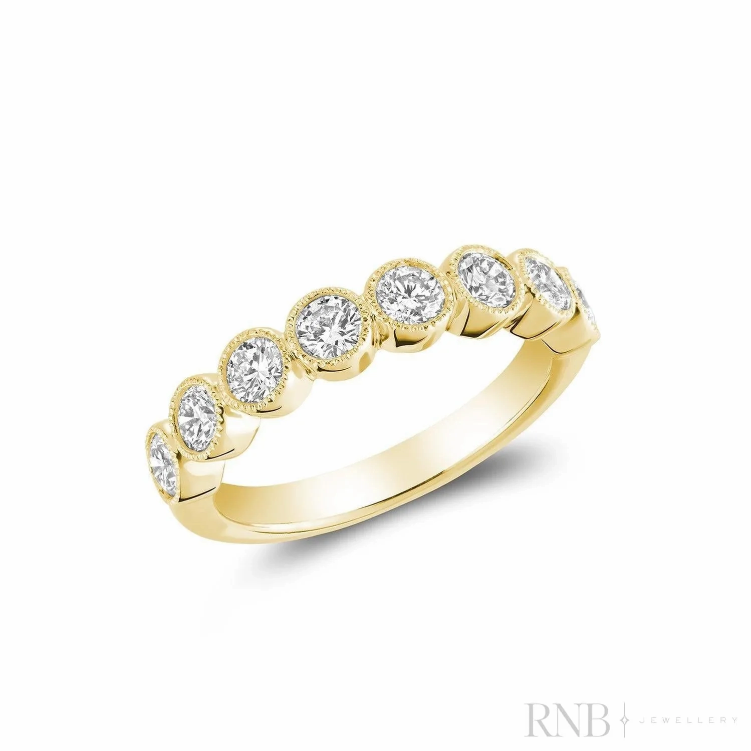 Semi Eternity Milgrain Diamond Ring