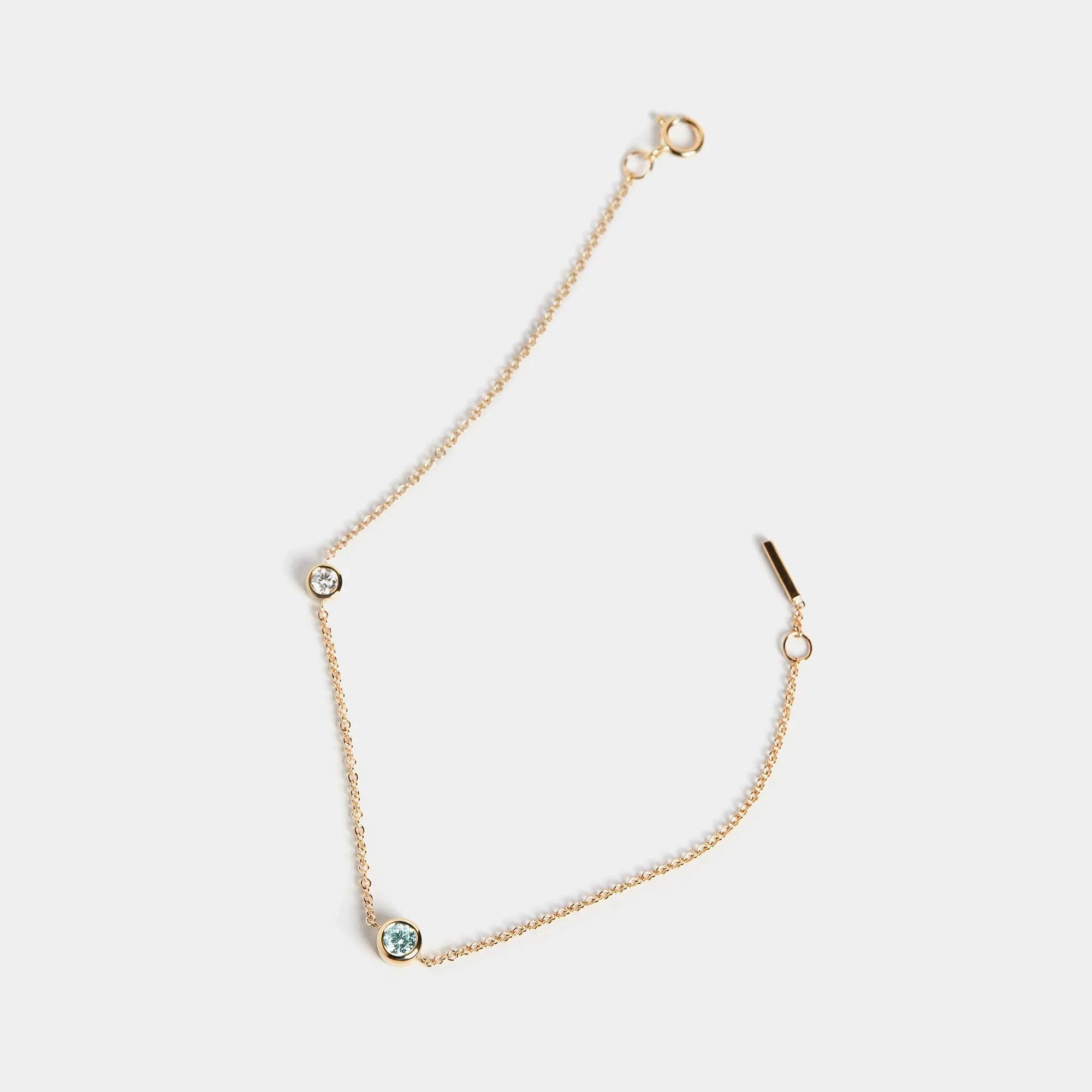 Sena Bracelet with Aquamarine and Diamond