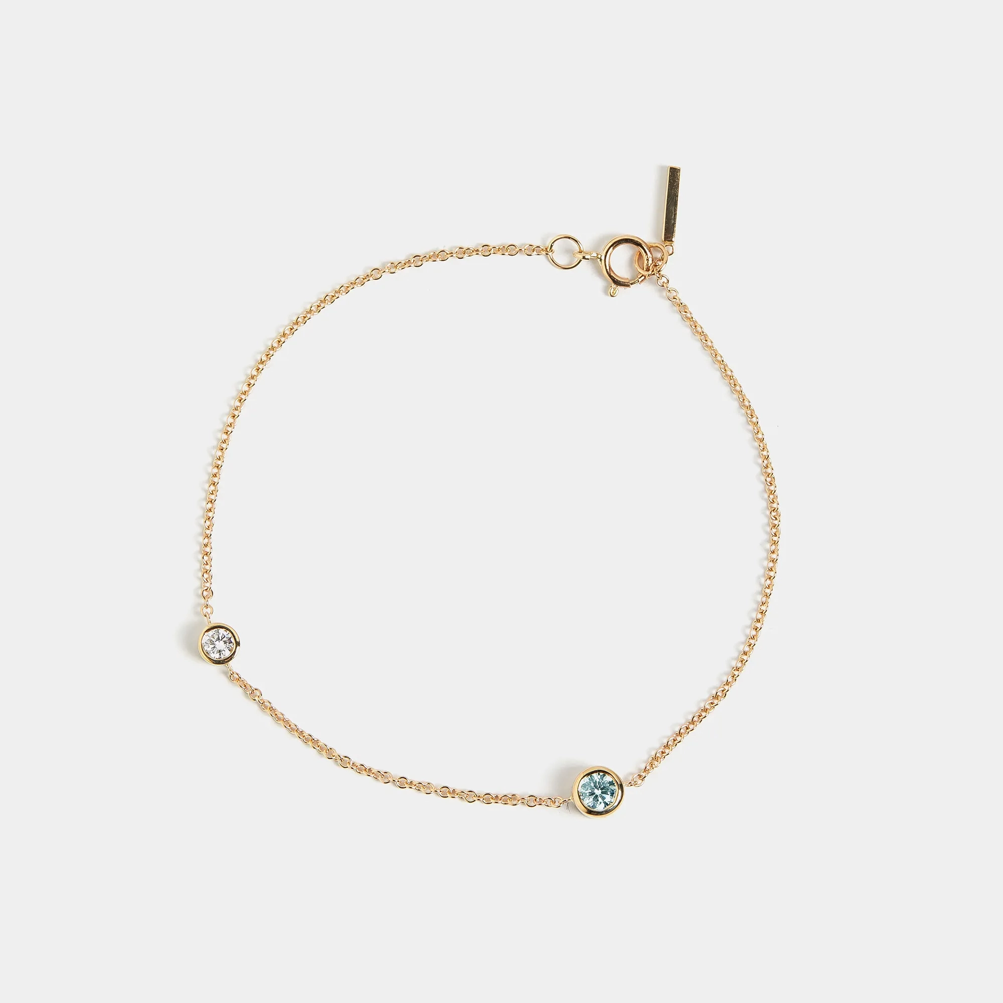 Sena Bracelet with Aquamarine and Diamond