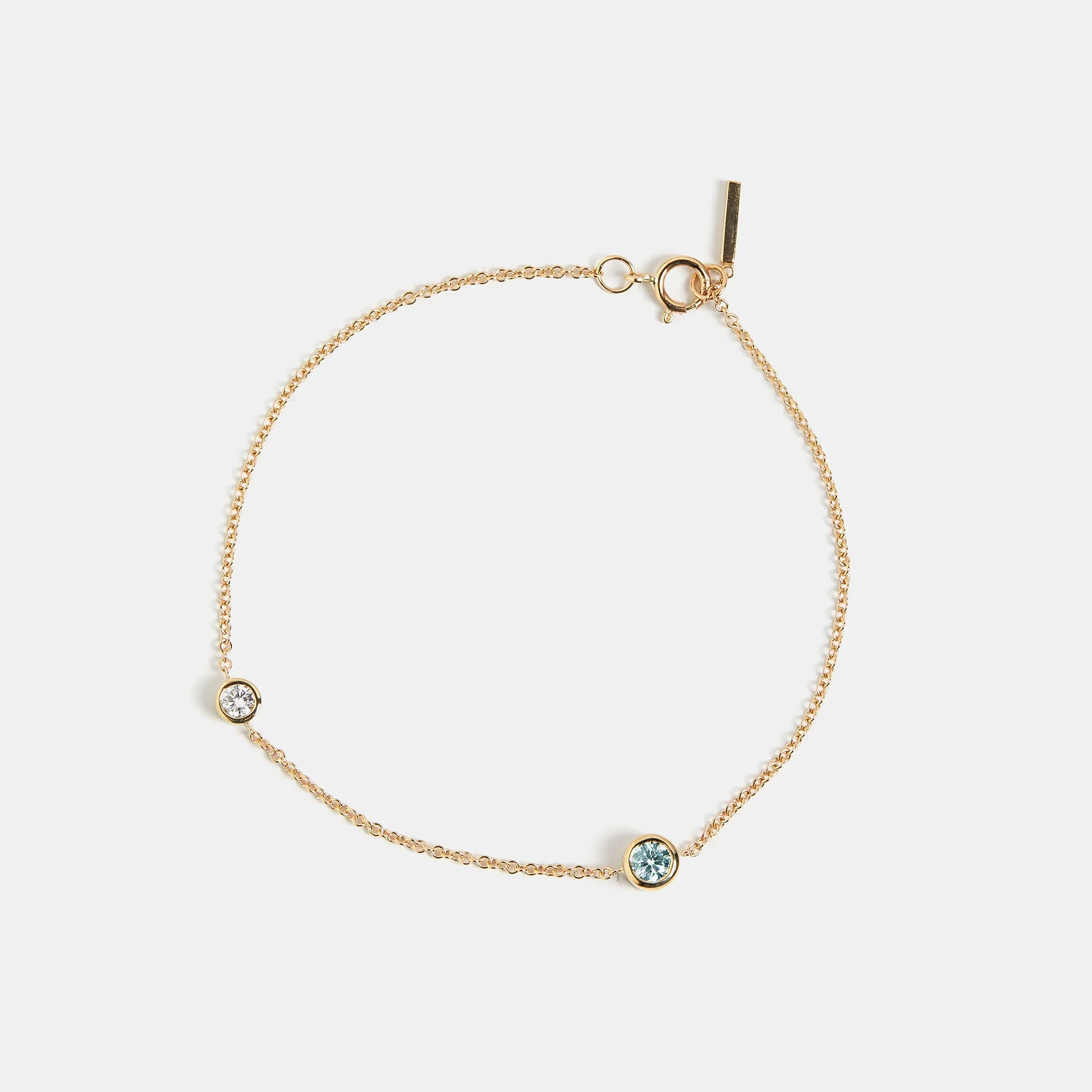 Sena Bracelet with Aquamarine and Diamond