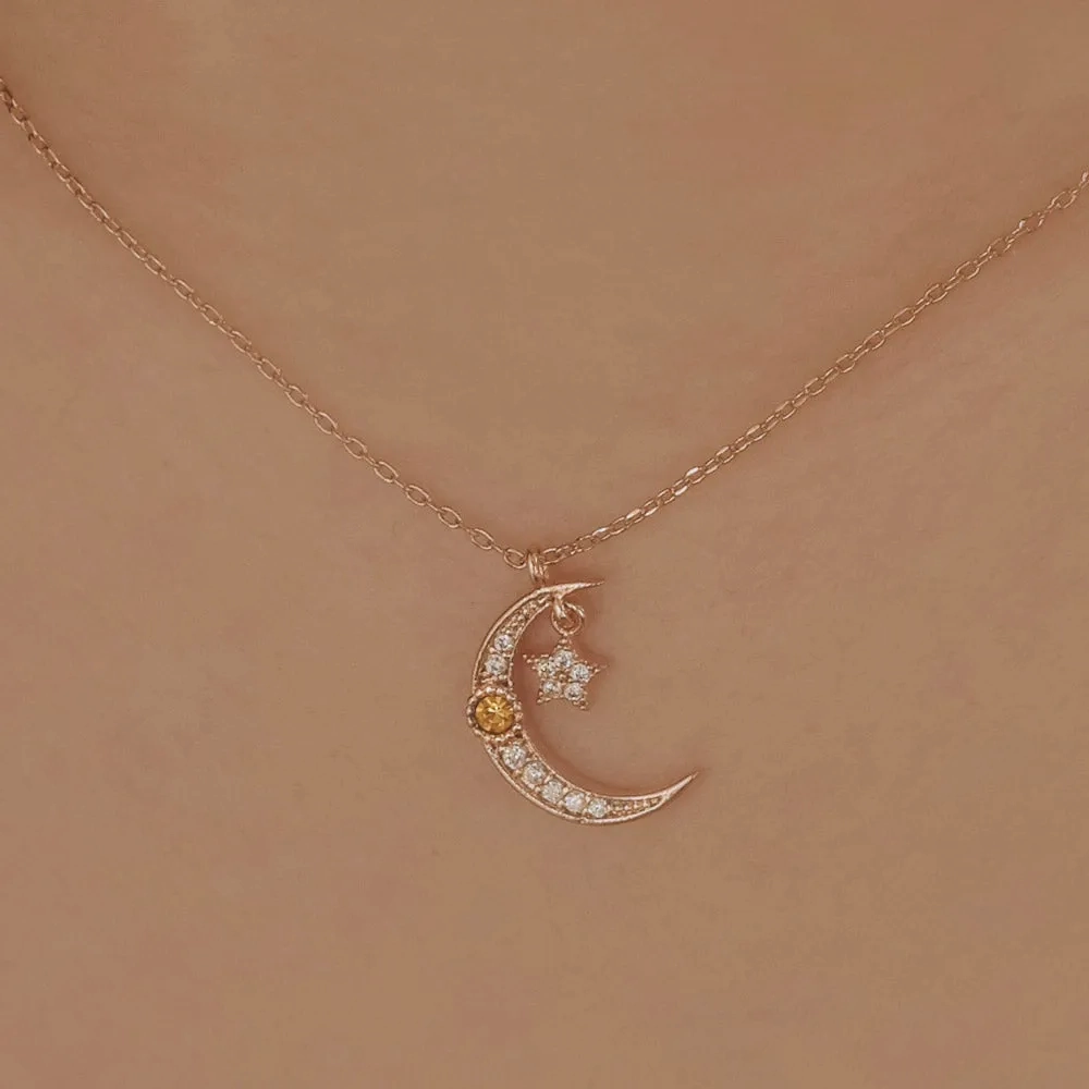 SERA Birthstone Necklace (Pink)