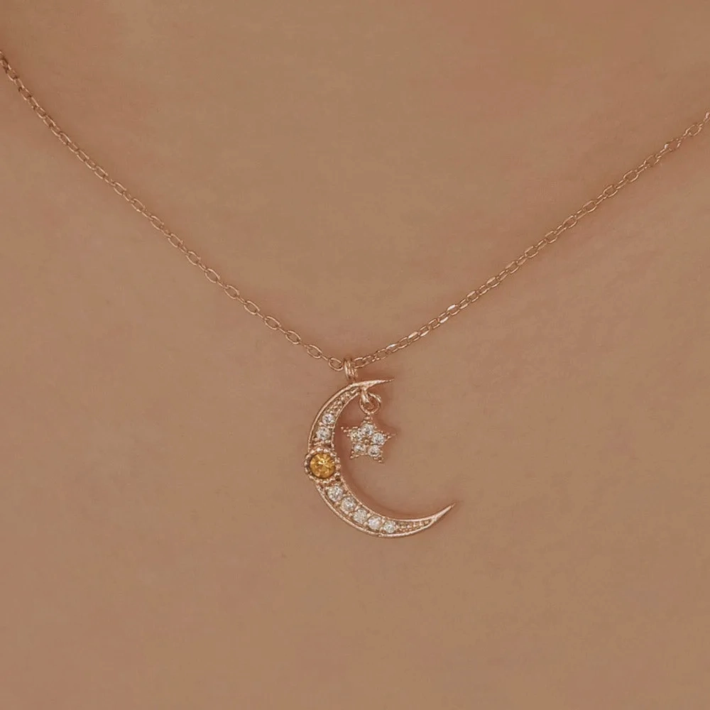 SERA Birthstone Necklace (Silver)
