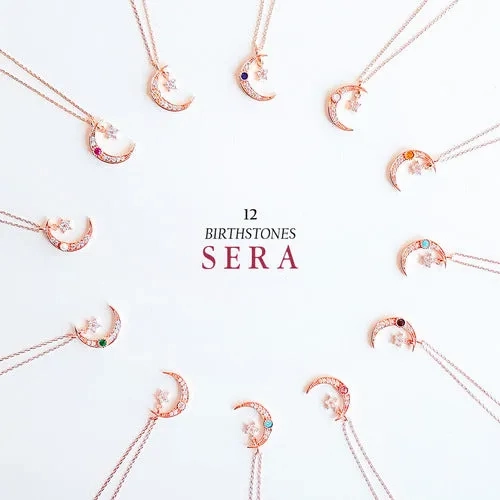 SERA Birthstone Necklace (Silver)