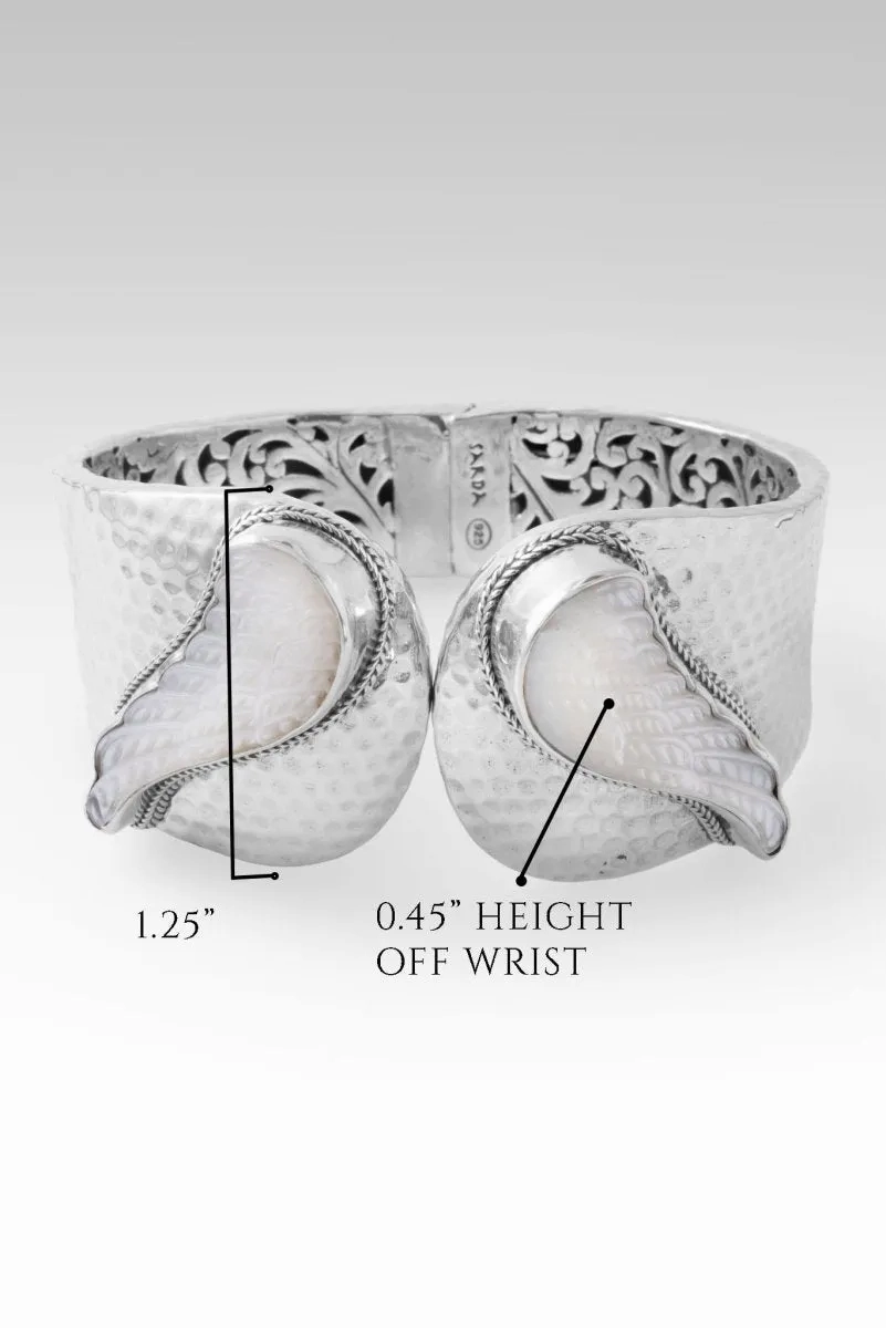 Seraphiel Tip-to-Tip Bracelet? in White Mother of Pearl