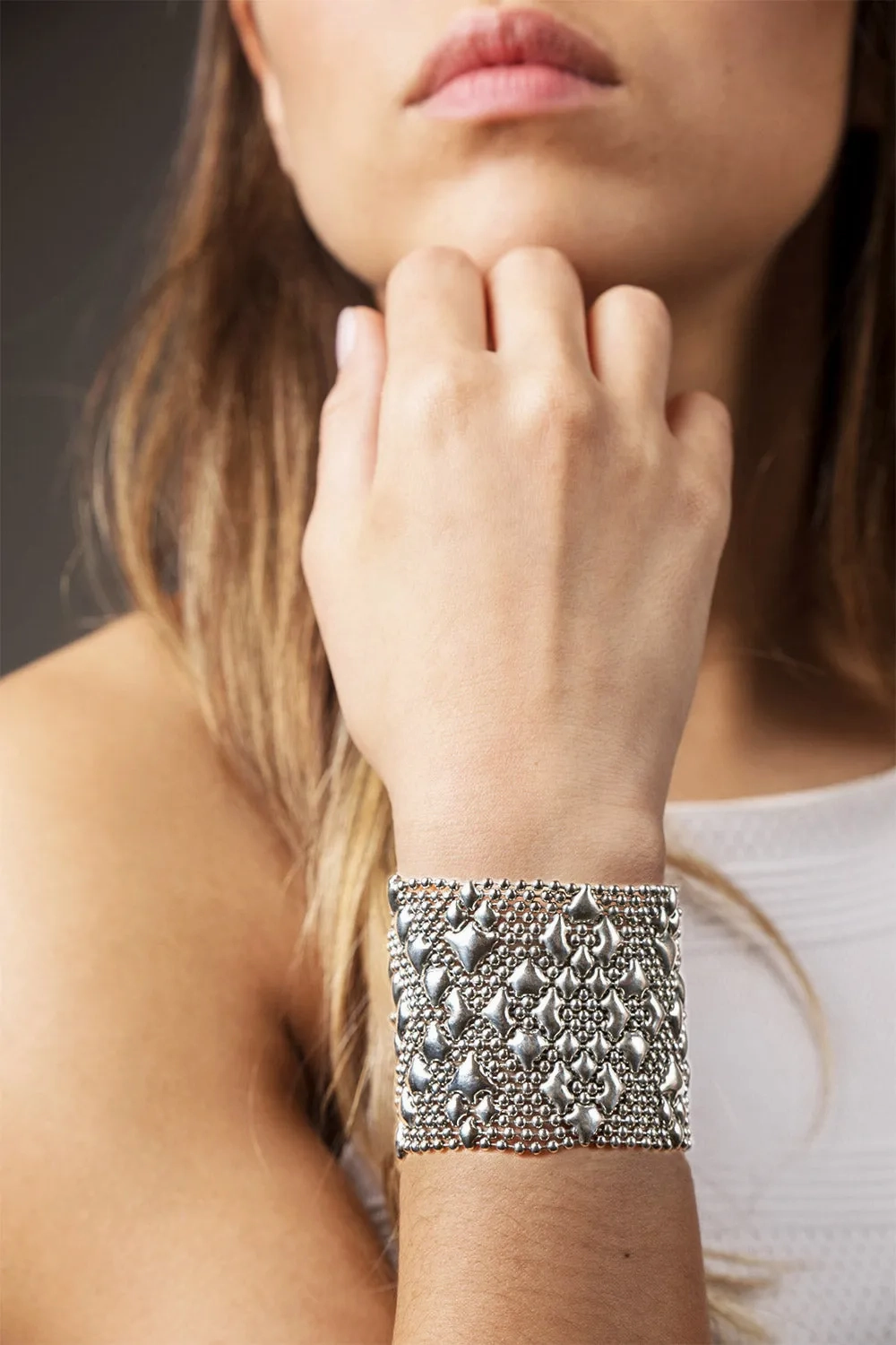 SG Liquid Metal B107-AS Antique Silver Bracelet by Sergio Gutierrez