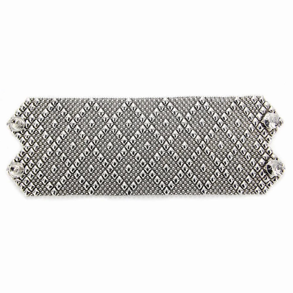SG Liquid Metal B26-AS Antique Silver Bracelet by Sergio Gutierrez