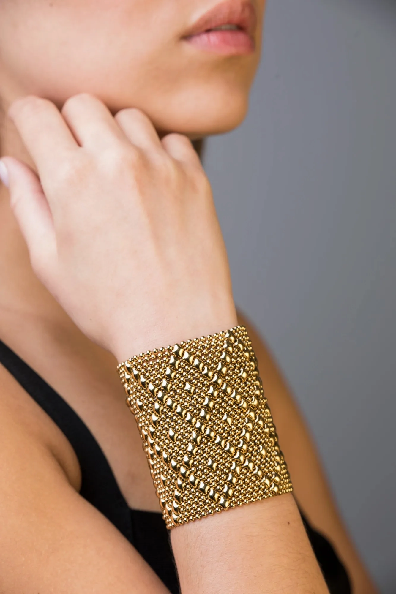 SG Liquid Metal B26?CAG Antique Gold Finish Bracelet by Sergio Gutierrez