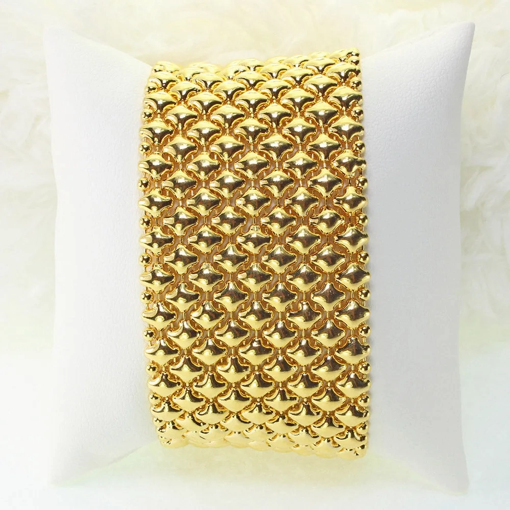 SG Liquid Metal B8 ?C G24K Gold 24k Finish Bracelet by Sergio Gutierrez